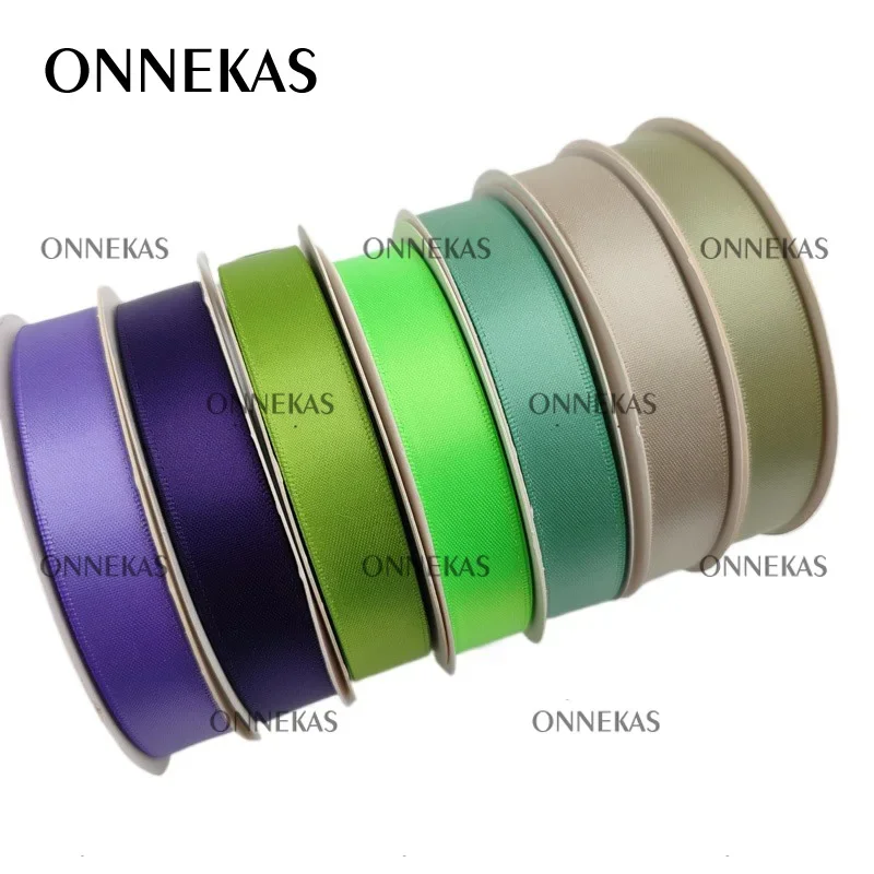 (ON SALE) 5/8" 16mm Silk Ribbon / Double Sided Satin Ribbon for Crafts / Fabric Satin For Sewing Double Face Tape
