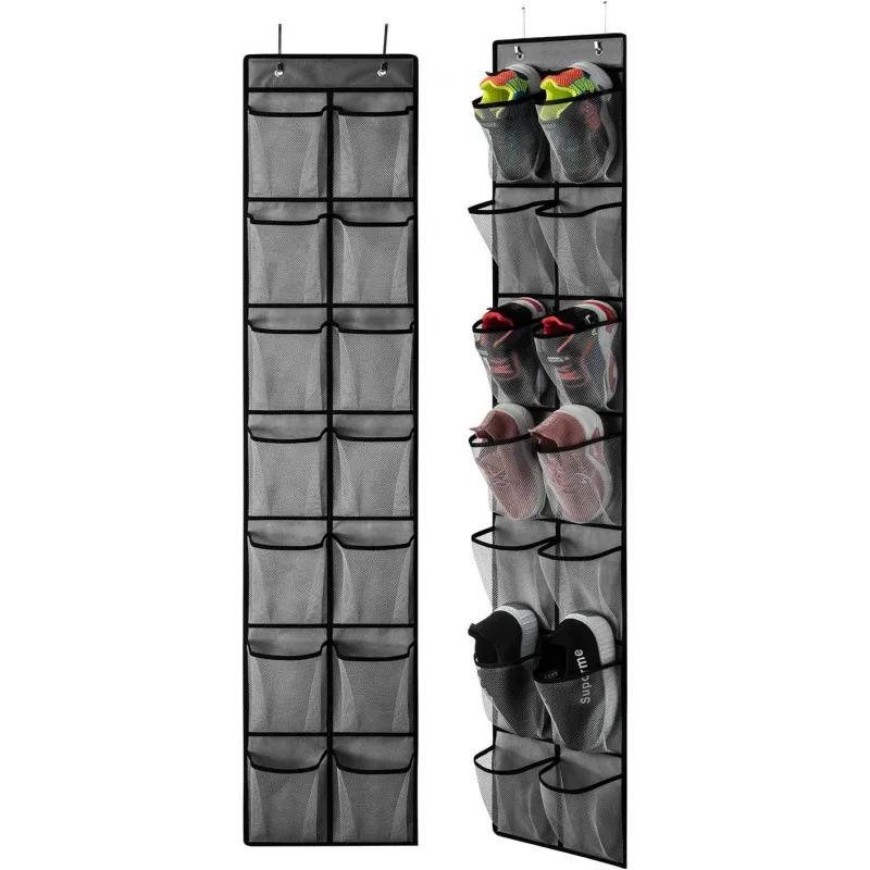 12/14 Pockets Over the Door Shoe Organizer Large Mesh Pockets With