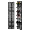 12/14 Pockets Over the Door Shoe Organizer Large Mesh Pockets With 4 Hooks Transparent Fabric Shoe Rack Storage Bag For Bedroom 1