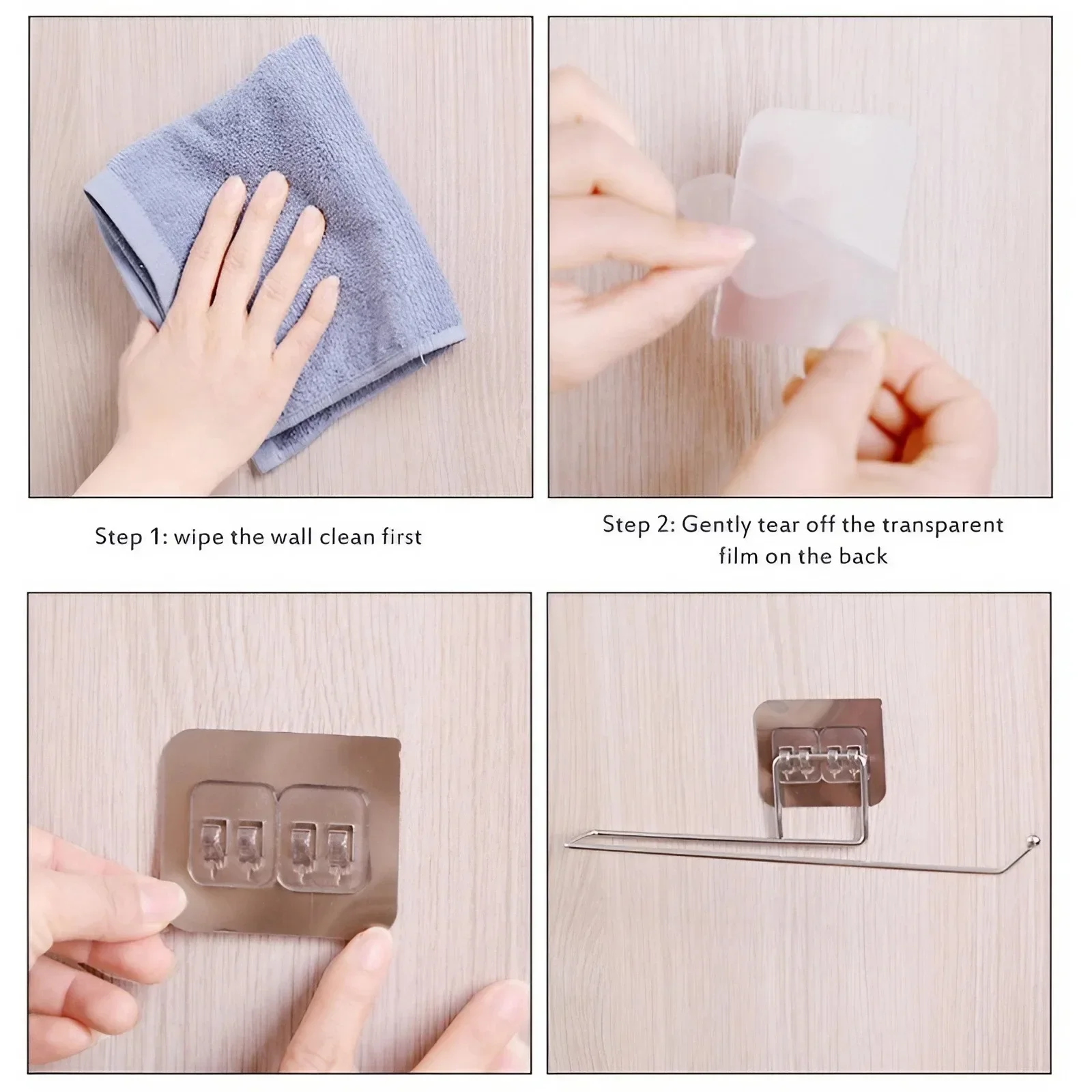JJYY Multifunctional no-punch disposable dishcloth rag holder towel paper cup hanger storage rack kitchen bathroom supplies 5