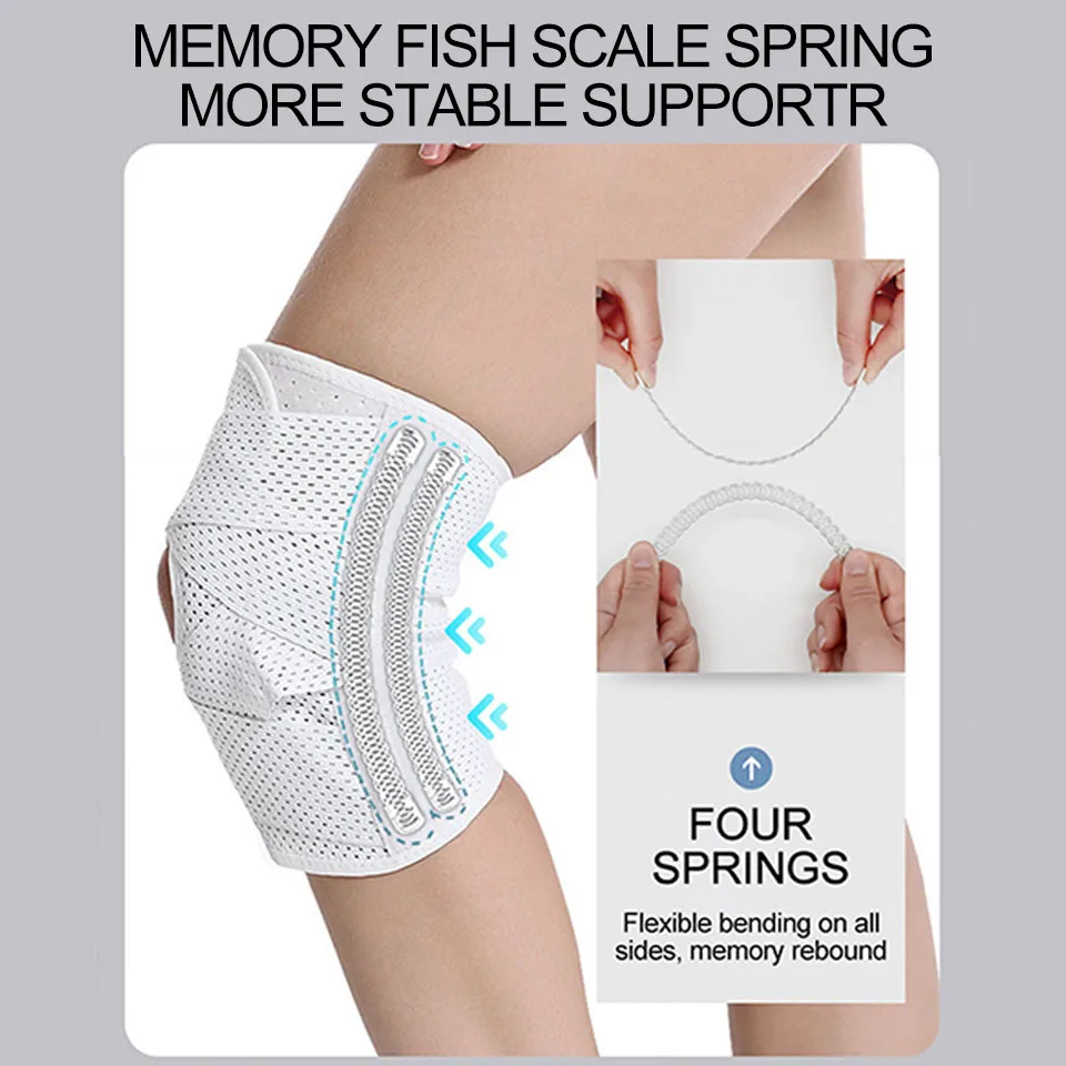 Knee Brace Knee Pain Compression Support Air Mesh Fabric Side Stabilizers ACL Arthritis Relief 1PCS