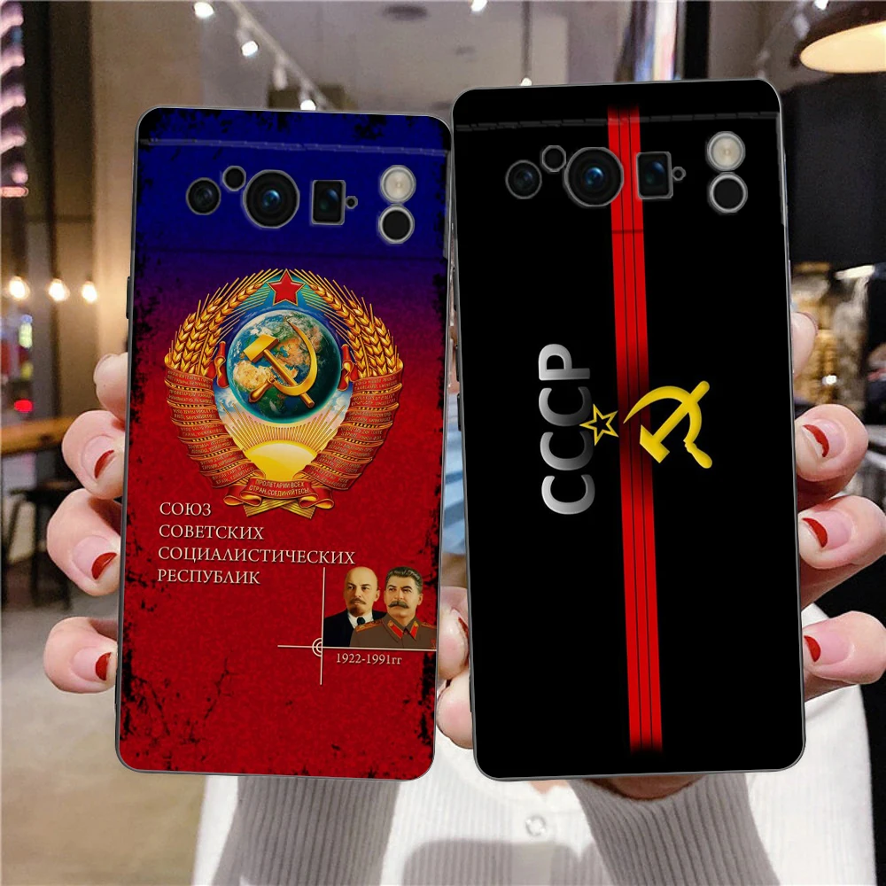 Retro Soviet-Inspired Shockproof Silicone Phone Case Cover
