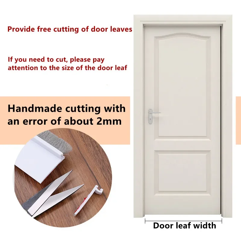 Enhanced Weatherproof Door Sealing Draft Stopper with Soundproofing Brush Rubber Strip