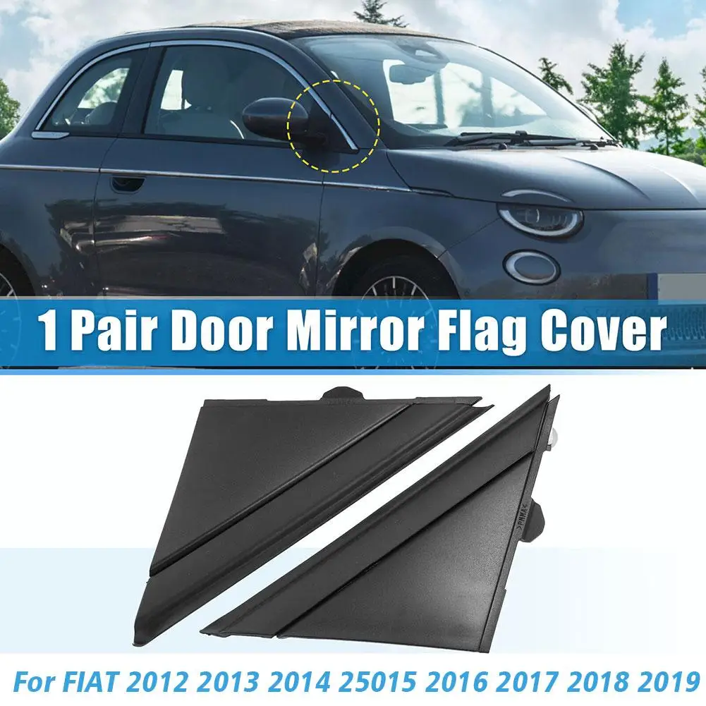 Molduras para cubierta de espejo de puerta, placa embellecedora triangular para FIAT 2012, 2013, 2014, 25015, 2016, 2017, 2018, 2019, U6A9 directo