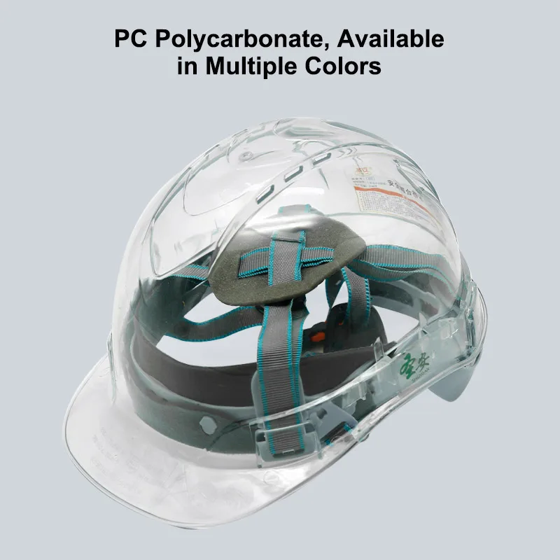 Casco de seguridad transparente para construcción, protector de cabeza para trabajo al aire libre, escalada, Steeplejack