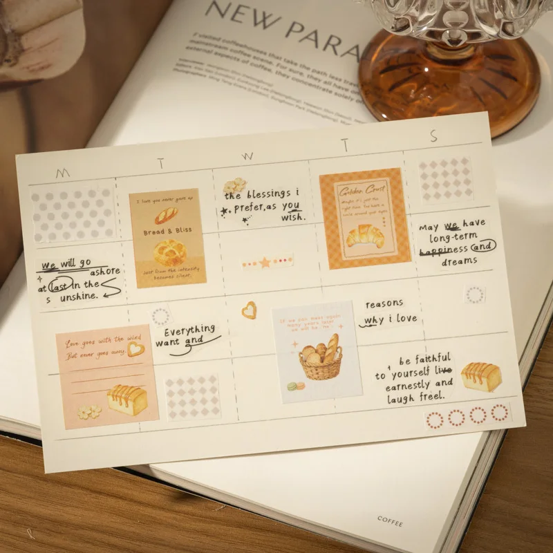 12PCS/LOTAfternoon Slow Tune 시리즈 귀엽고 사랑스러운 장 접착 종이 테이프