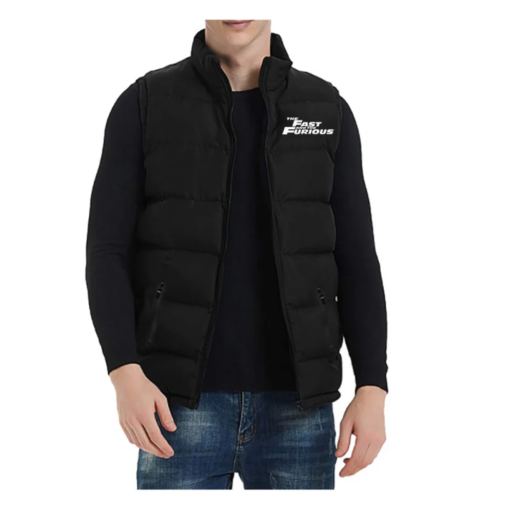 

Men's Sleeveless Down Jacket Winter Warm Casual Thickened Stand Collar Vest Jackets Outdoor Riding Puffer Vest Zipper Coat