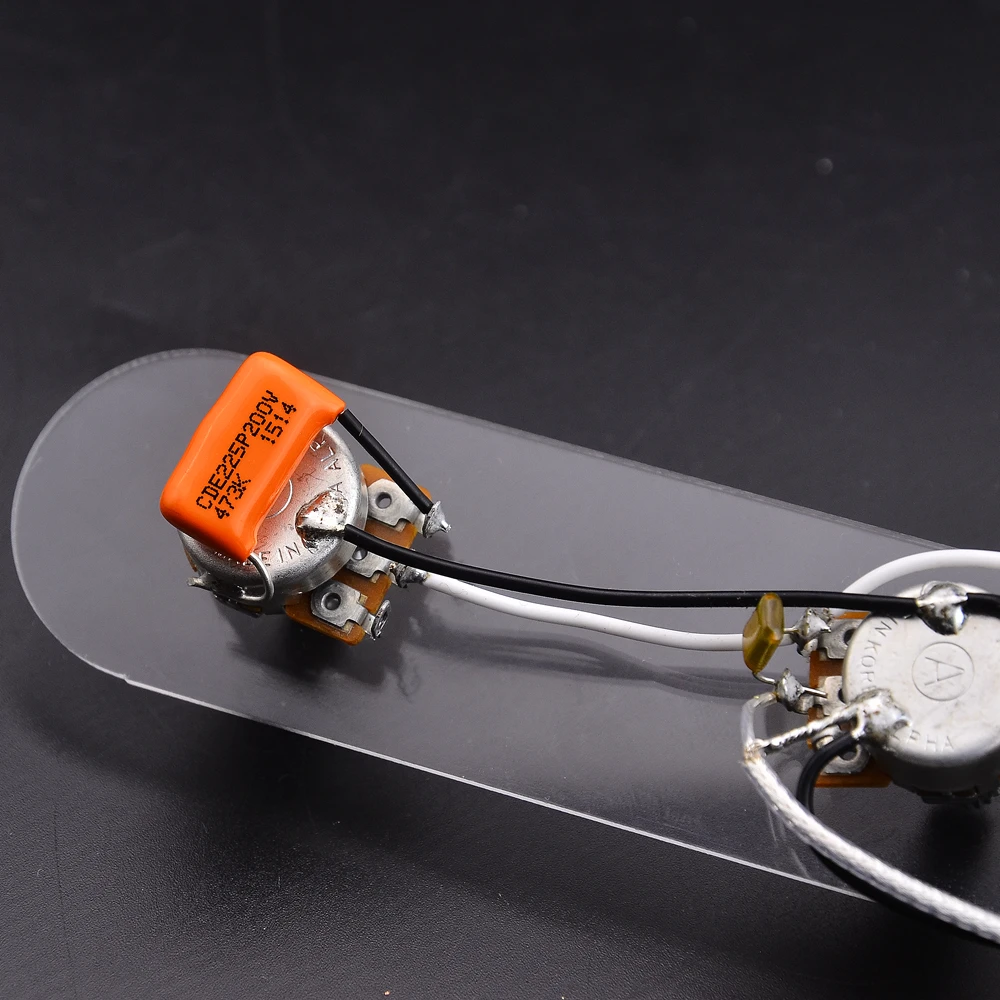 TL Electric Guitar Wiring Harness ( 2x 250K Pots + 3-Way Switch + Jack )