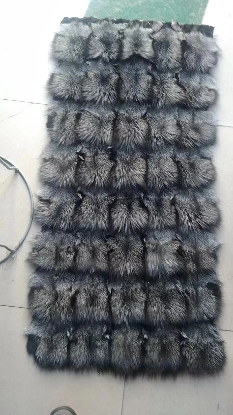 Natural real genuine fox Fur Blanket leather Soft plate Mattress Clothing fabric Plates material any size