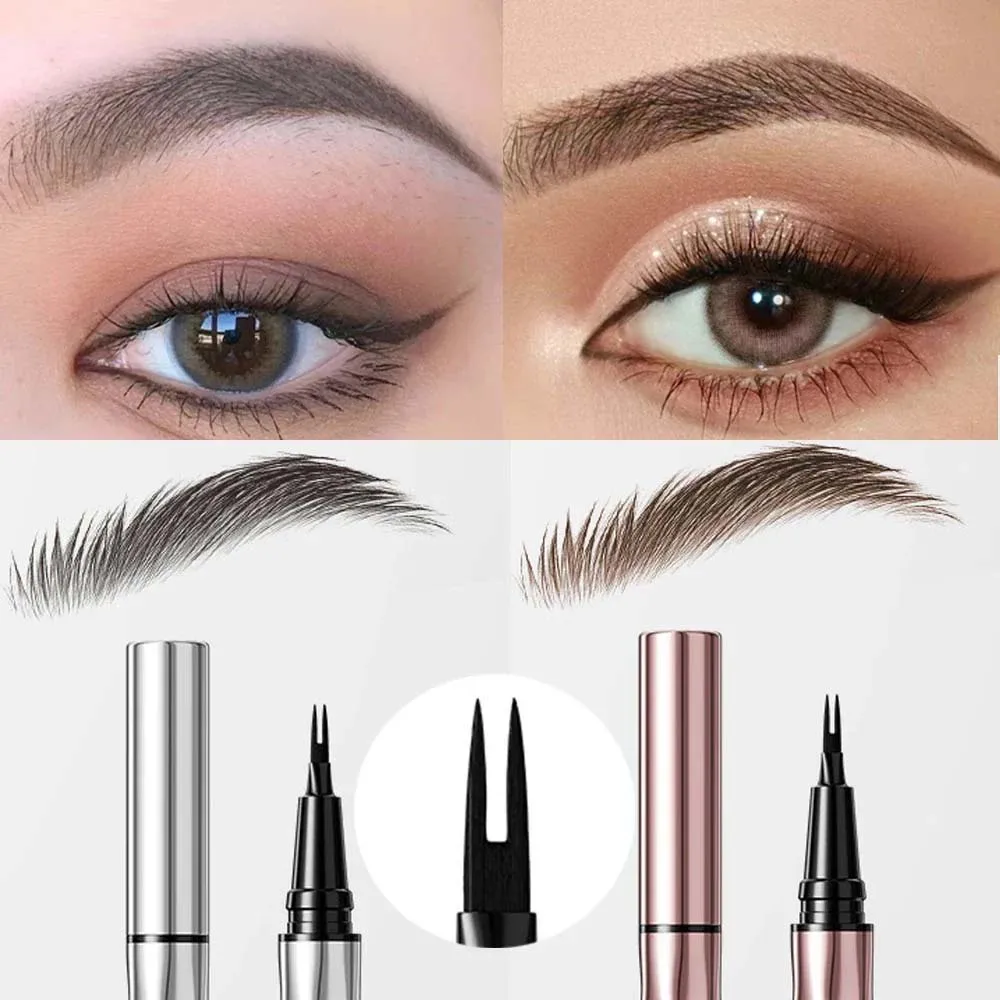 

3D Fork Tip Enhancer Tint Eyebrow Tattoo Ink Tattoo 2 Fork Eyebrow Pen Liquid Ink Liquid Eyebrow Pen Long-Lasting Beauty Makeup