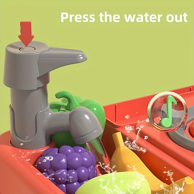 Pretend Kitchen Toys Kitchen Toys Realistic Pretend Play Cooking Toy for Kids Chef Playset Kitchen Accessories Lights & Sounds for Toddles Girls Boys Ages 3+