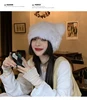 2022 Real Rabbit Fur Winter Hat for Women Knitted Fluffy Beanie Ladies Fashion Solid Color Warm Plush Skull Women's Thick Hat 5