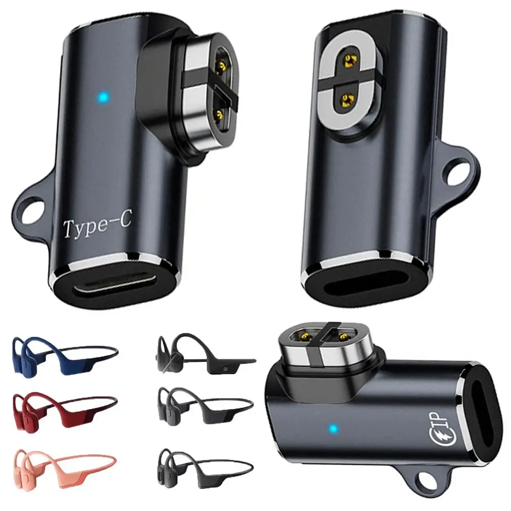 Cavo Di Ricarica Magnetico Per Cuffie Shokz – 2 Pezzi – Adattatore USB-C Per Aeropex AS800, Openrun PRO, Openrun Mini, Opencomm – Nero