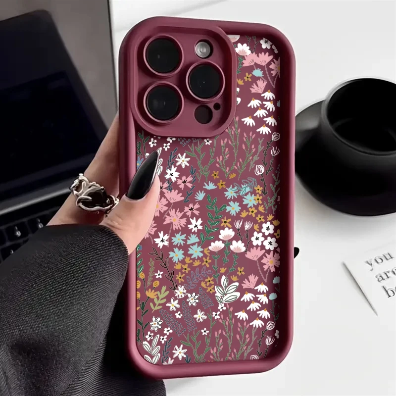 Elegant Pink High-Bamboo Floral Pattern Phone Cover