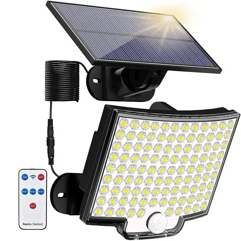 Description Picture 2 of itemSolar Motion Lights 106led Outdoor Separate Panel Solar Powered Flood Security Lights with Remote IP65 Waterproof Wall Lights