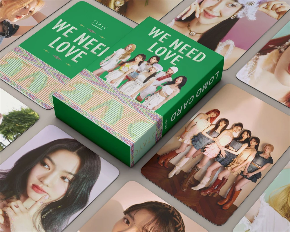 55Pcs/Set KPOP STAYC LOMO Cards We Need Love Boxed Album Postcard SIEUN