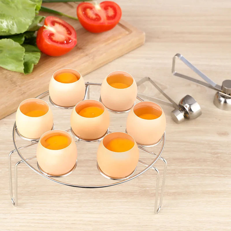 Separador Y Abridor De Huevos De Acero Inoxidable - Kit 2 En 1, Para Huevos Crudos Y Cocidos