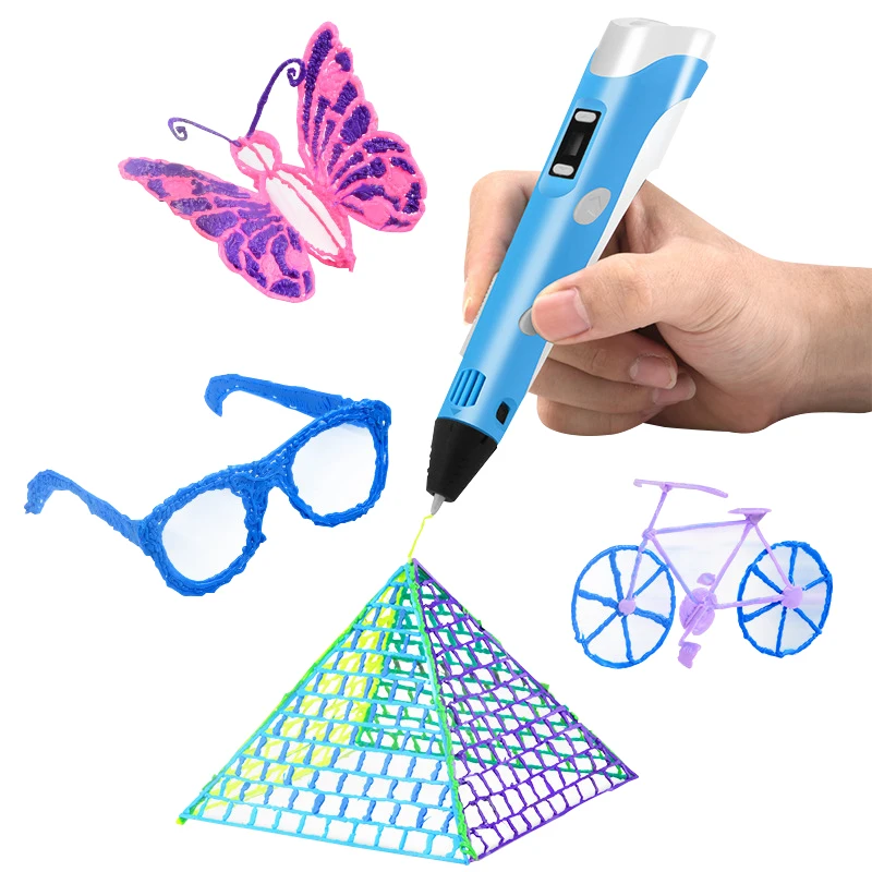 DIY 3D Printing Pen Drawing 3D Pens Educational Toy With LCD Screen PLA Filament Pen For Children Gift DIY Drawing Printing