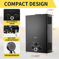 Chauffe-eau à gaz instantané 16L/18L/20L avec écran LCD, portable, idéal pour le camping en plein air et l'utilisation en camping-car 4