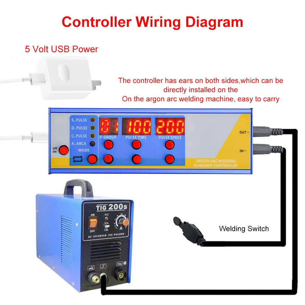 TIG Welding Modified Cold Welding Machine Controller Argon Arc Welding Pulse Controller Auxiliary Welding Tool 4 Welding Modes  china water cooling 500w full pulse laser cleaning machine for aluminium paint removal