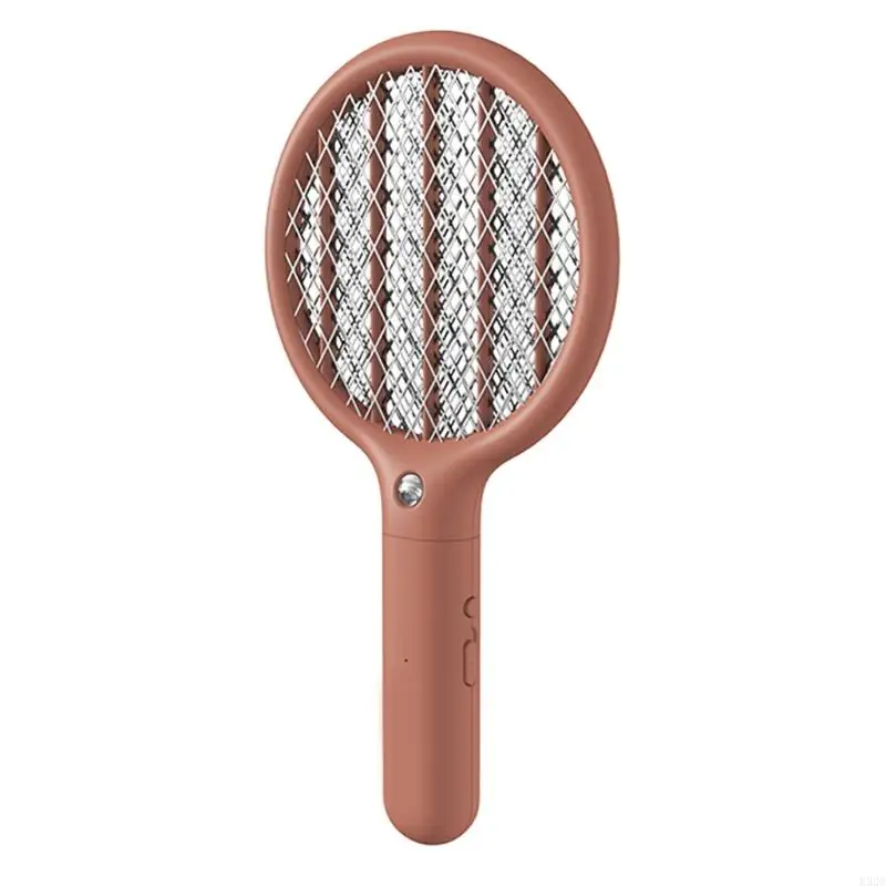 【Fast and Free Delivery】 K32C 2600V Zapper Racket Electric & Lamp Rechargeable Insect Trap with LED Attractant 3 Mesh.