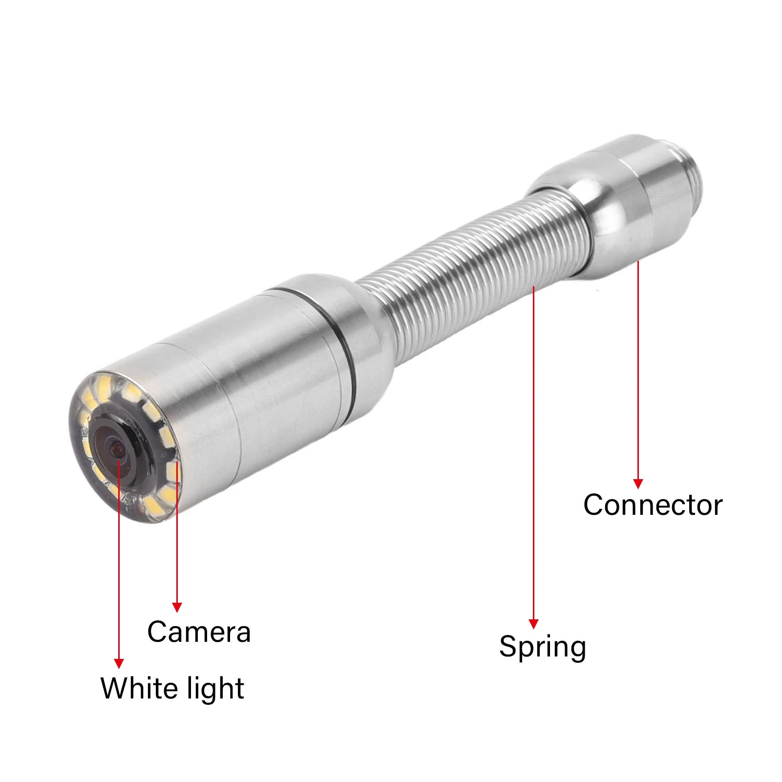 23mm Sewer Inspection Camera Head Professional IP68 Waterproof Pipe Drain Endoscope Camera Accessory with 12 LED Lights