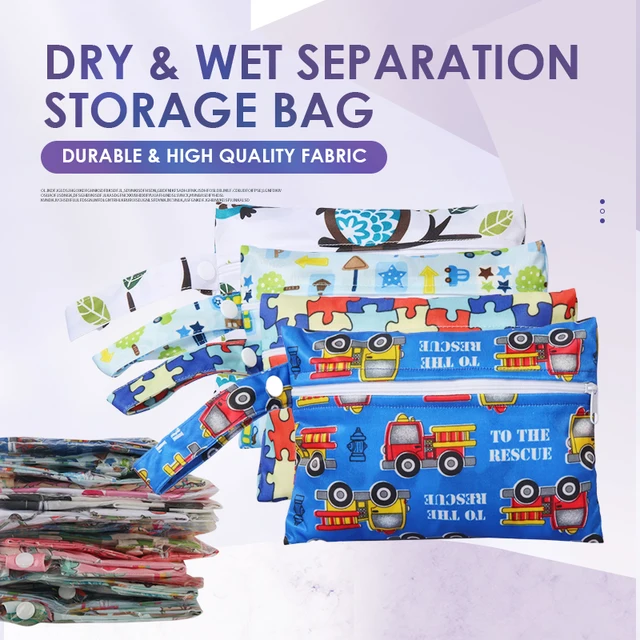 14x20cm Mini Size Waterproof Wet Bag Washable Reusable Cloth Diaper Bags Maternity Baby Bag for Period Swim Sport Travel Carry 2