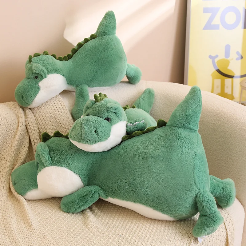 

55-100cm New Dinosaur Plush Pillow Toy Cartoon Cute Stuffed Lying Dino Plushies Doll for Kids Gifts Anime Soft Peluches Toys