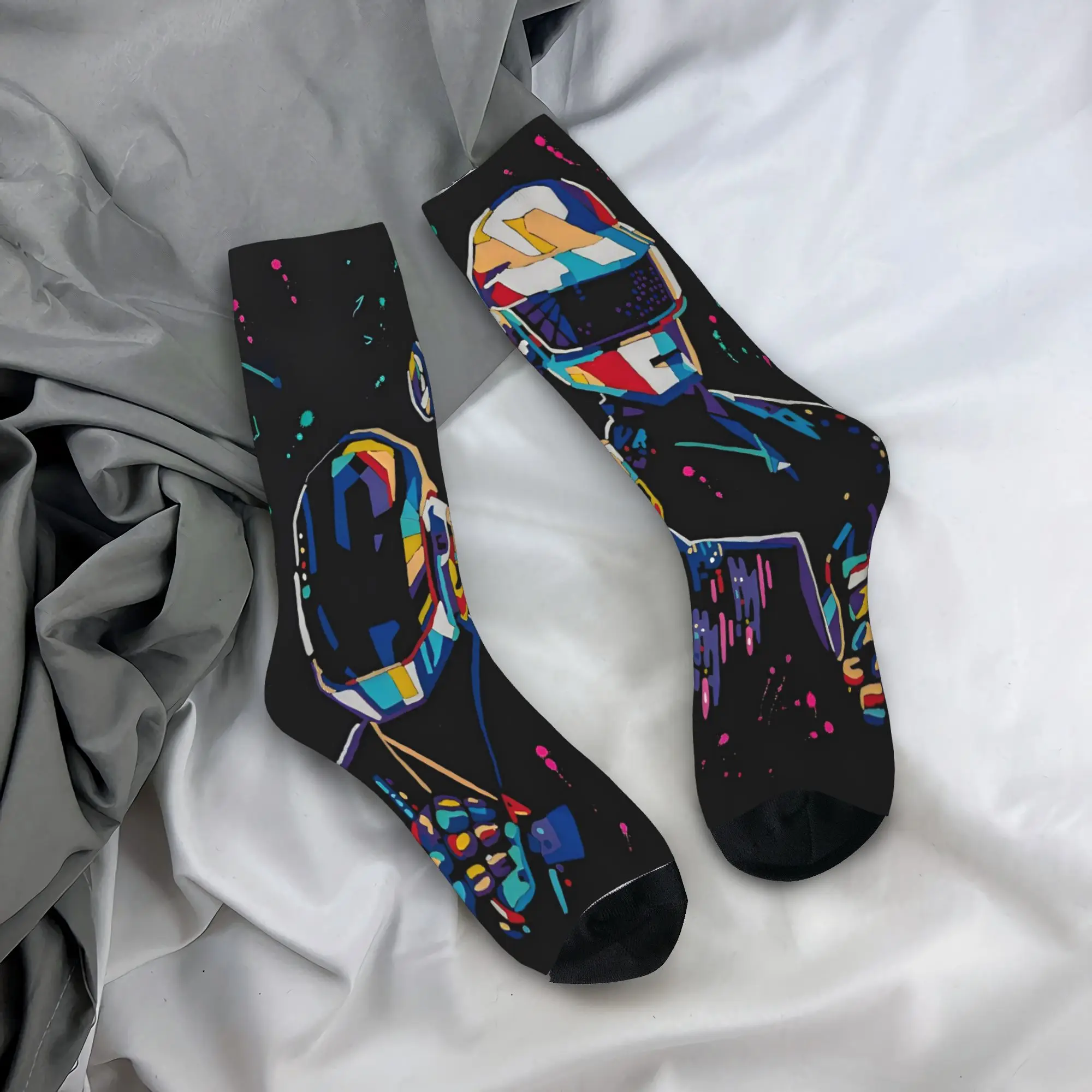 Daft Punk Rock Band Autumn Skateboard Non-Slip Soft Socks