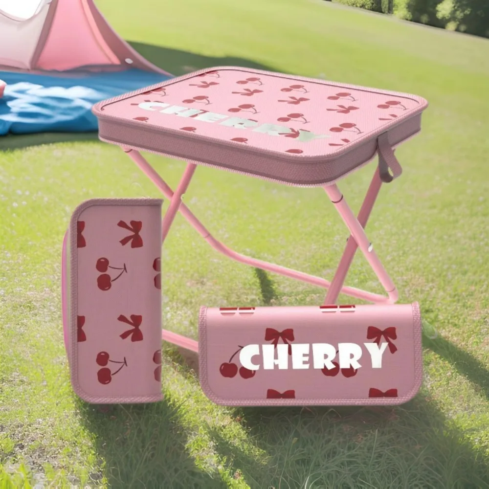 Outdoor Folding Stool Camping Chair Park Stool Picnic Portable Zipper Packed Small Fishing Chair Garden Folding