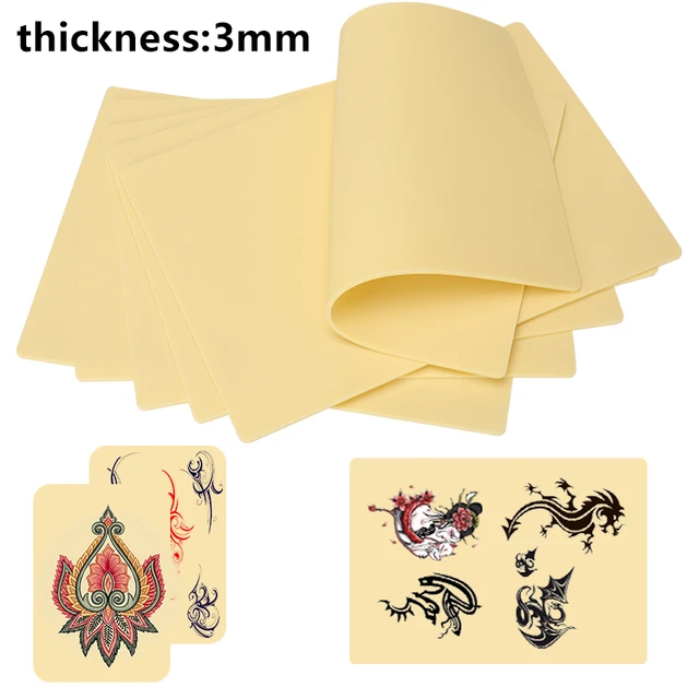 1/3/5Pcs tattoo practice skins 3mm Blank Double Sides Big Size Tattoo  Practice Fake Skin for Permanent Makeup - AliExpress