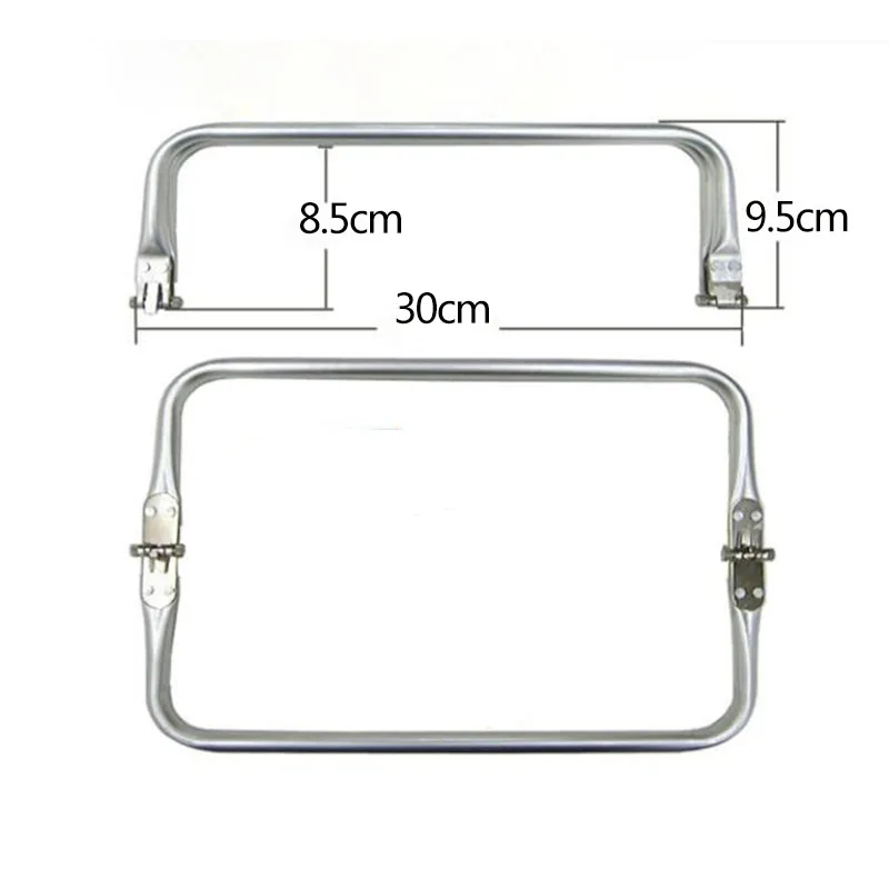 10 Stück 20-30 cm Silberner Metallrahmen für Handtaschen, Aluminiumrohrgriff, Taschenzubehör, Clutch-Teile – Detail 2