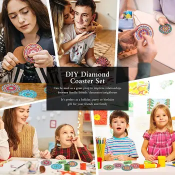 Animal Diamond Coaster Set 6