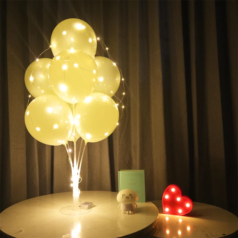 7TubesLEDLightBalloonHolderStandBalloonColumnBabyShowerKids