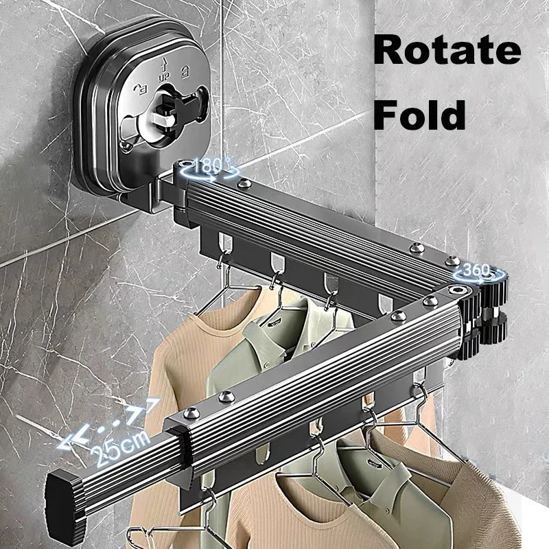 Retractable Clothes Drying Rack,Space-Saver,Collapsible Drying Racks for Laundry Room,Wall Mounted Clothes Hanger Rack 1
