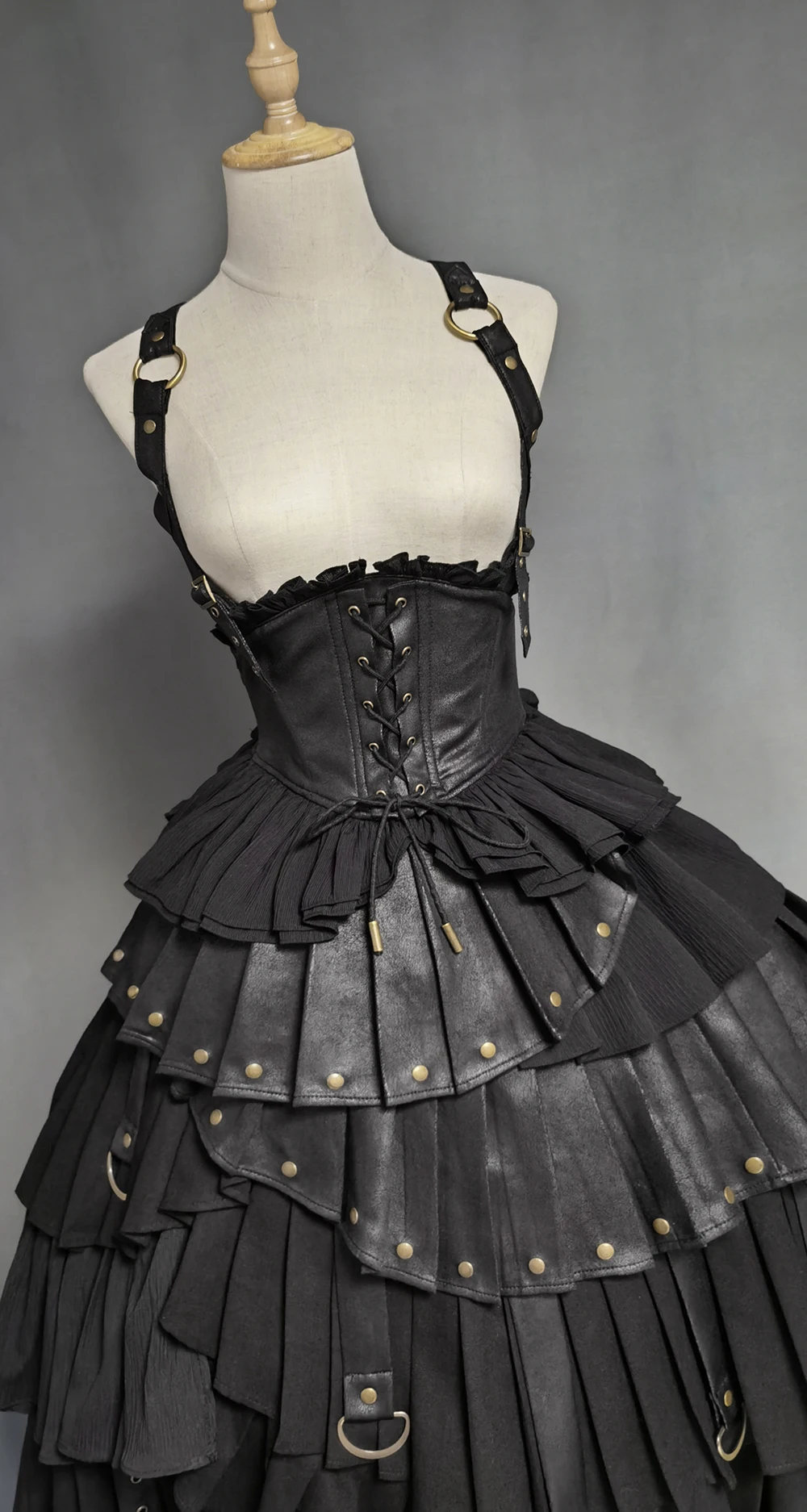 Black Fog Beloved Person- Gothic Shirt SK Black Gorgeous Bustier JSK Dress by Fox Trot-Pre-order