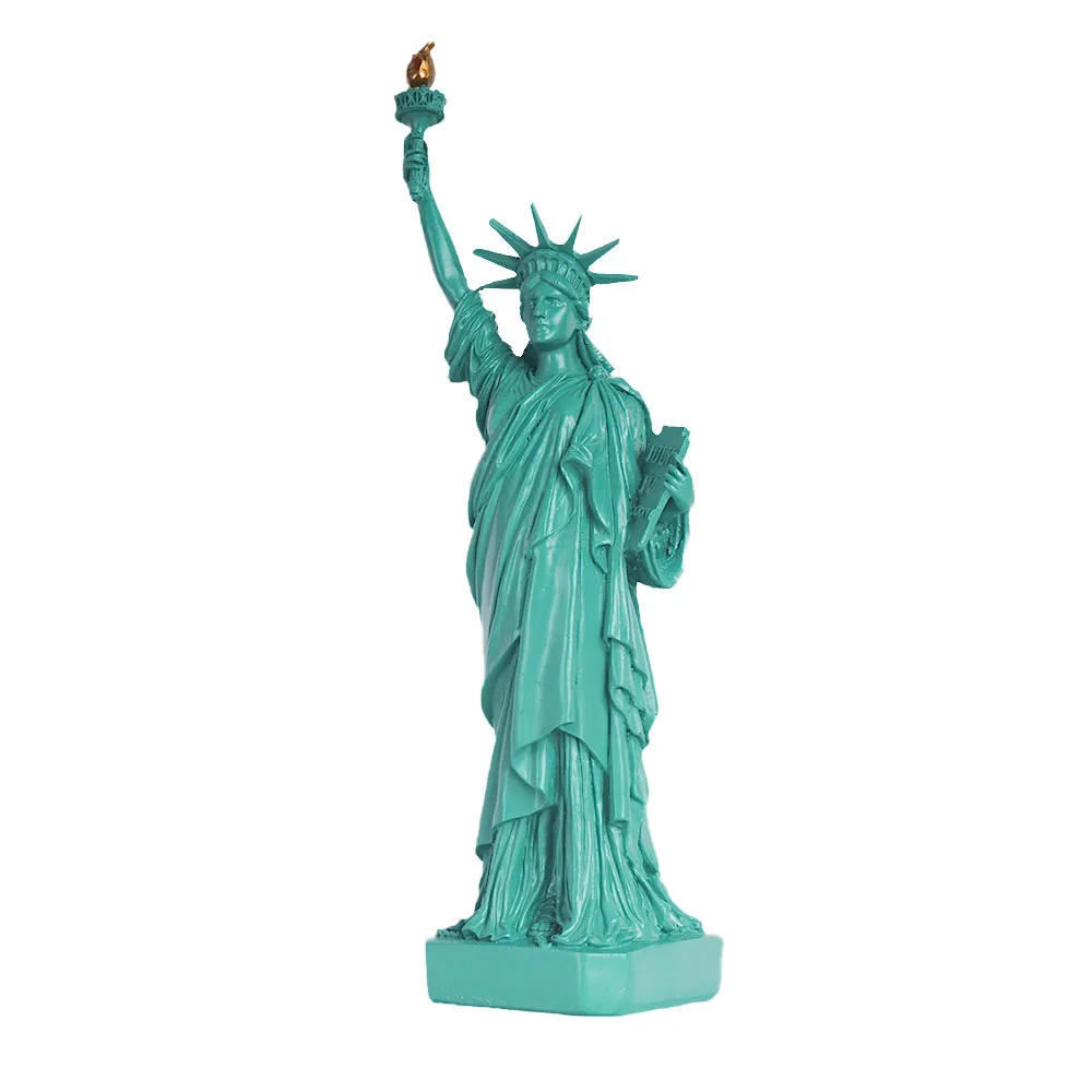 

Statue Art Home Decor Decorative Sculpture House Home Decoration Living Room Statue Of Liberty White Green Small Statue Decor