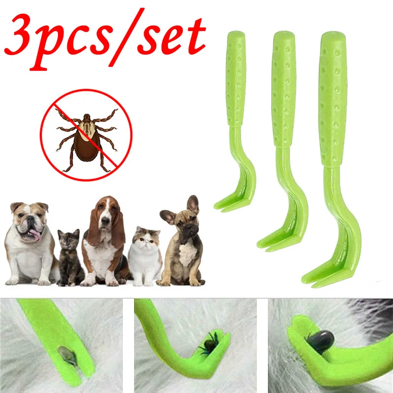 Flea Remover Hook Tick Removal Tweezer Ticks Pull Pet Cat Dog