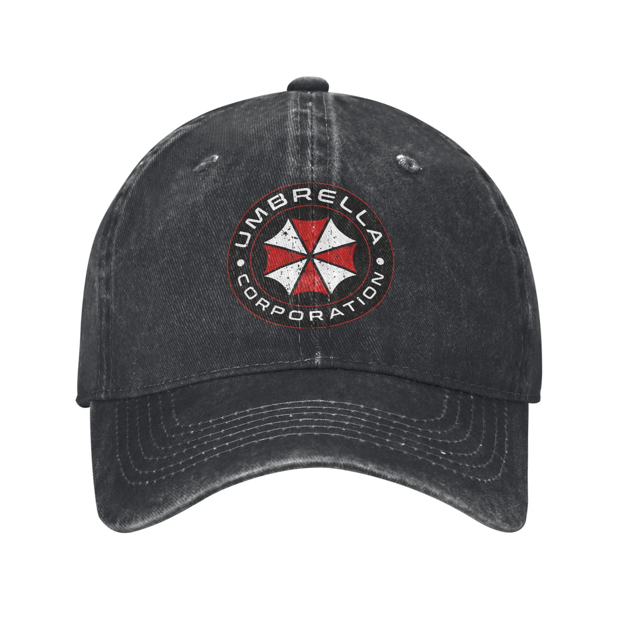Sommer-Baseballkappe von Umbrella Corporation mit Resident Evil Sonnenschutz-Design, gewaschene Hip-Hop-Mützen für Outdoor-Sportarten