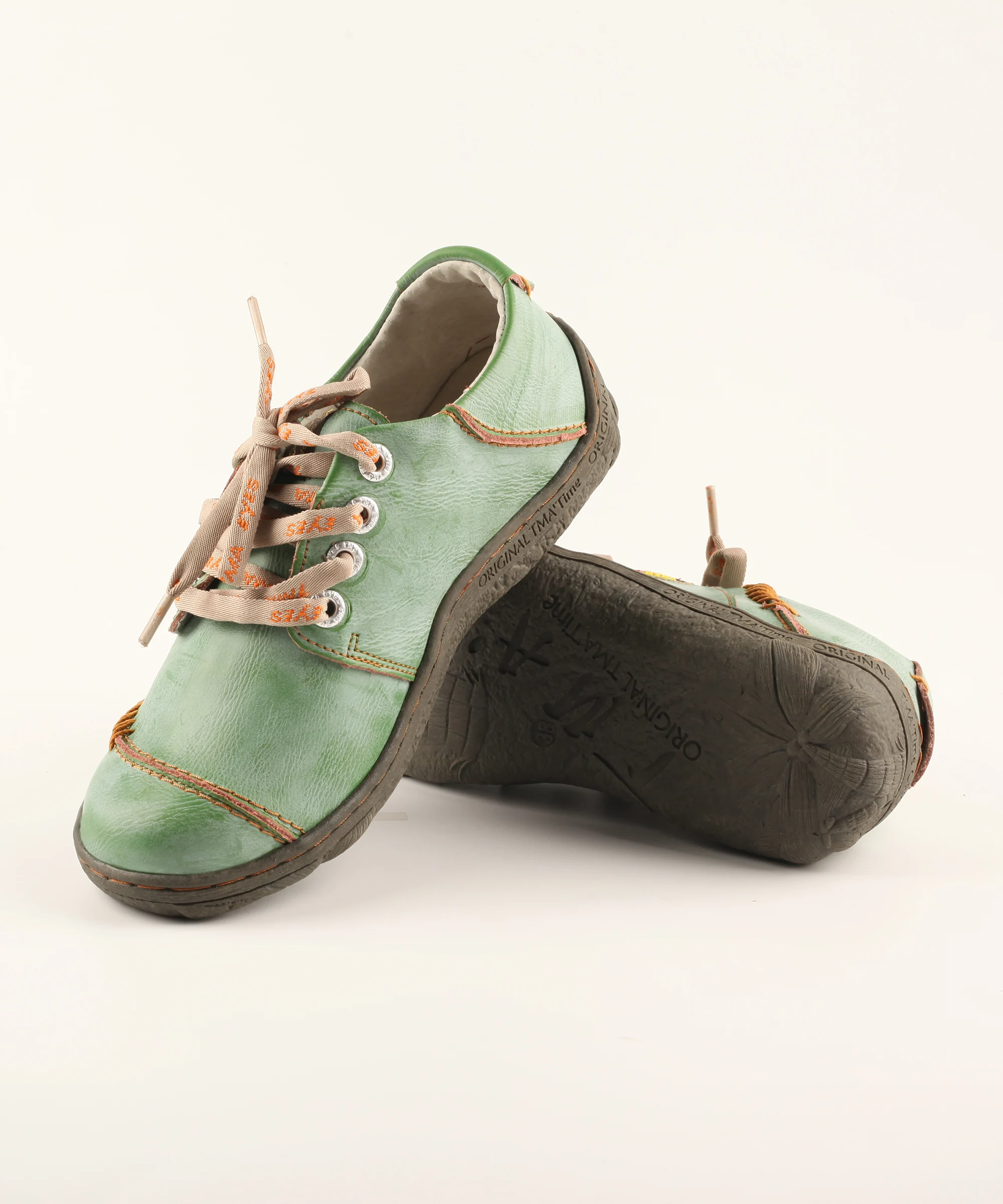 Tma eyes neue Damen Freizeit schuhe mit Hands tich und einfarbigem Leder – Detail 8