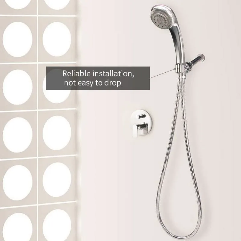Handheld Shower Head Arm Holder G1/2&Prime; Three-Way Adjustable Bracket Swivel Ball Universal Mount Diverter Bathroom Accessory