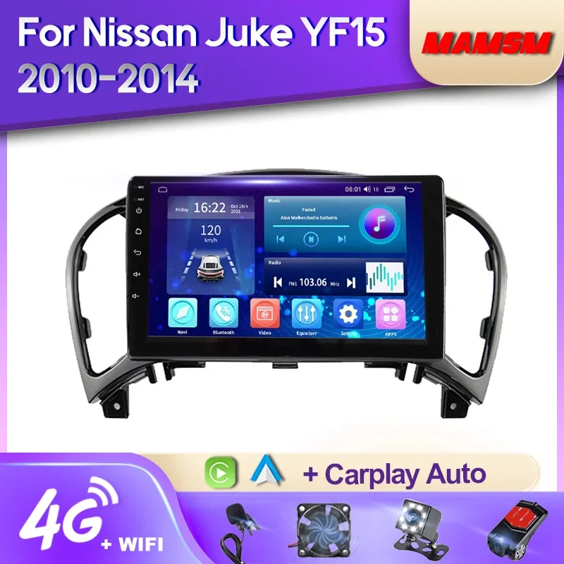 

MAMSM Android 12 Car Radio For Nissan Juke YF15 2010 - 2014 Multimedia Video Player Navigation Stereo GPS Carplay Autoradio 2Din