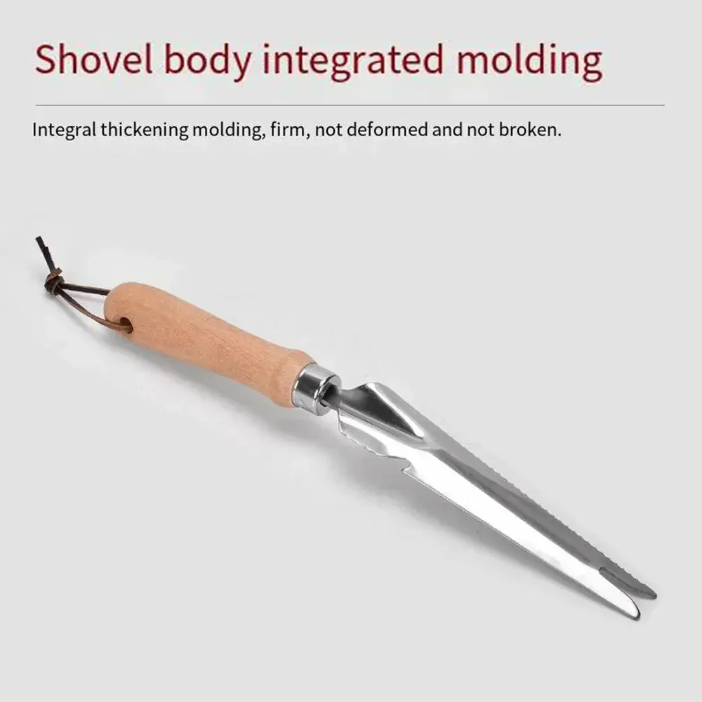 Stainless Steel Multi-functional Drafting Saw Shovel Wooden Handle Grass Cutting Knife Ideal for Gardening and Landscaping 3