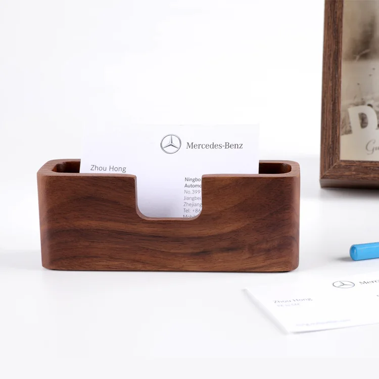 HeMu Wooden simple business creative office desk, high-quality business card box, restaurant hotel cafe front desk card box