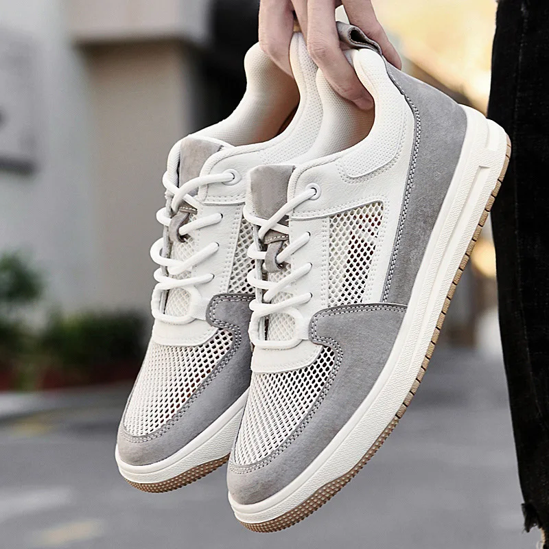 New Men's Elevator Shoes Man Invisible Insole Men breathable Heighten Increased 8cm 6CM Sneakers Taller Comfortable Sports Shoes