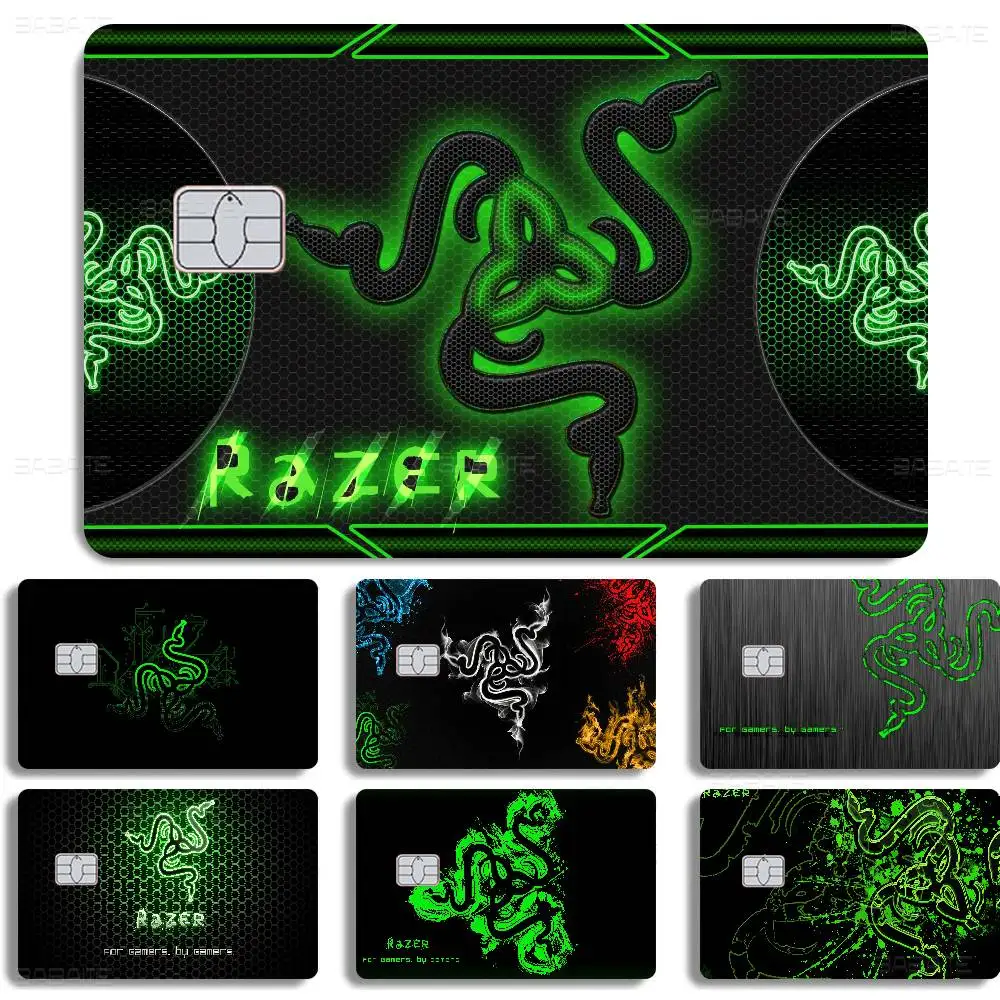 Pc Stickers Razer Game R-Razer Logo Diy Credit Debit Card Sticker Party Sticker ...