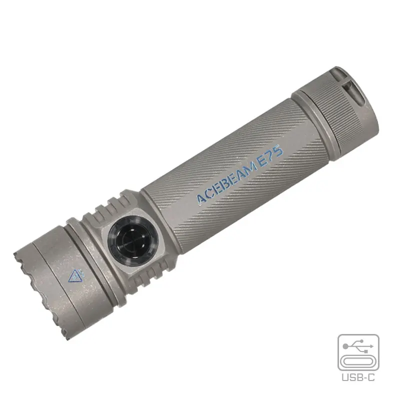 ACEBEAM E75 クアッドコア LED 懐中電灯 USB C 充電式トーチ 21700