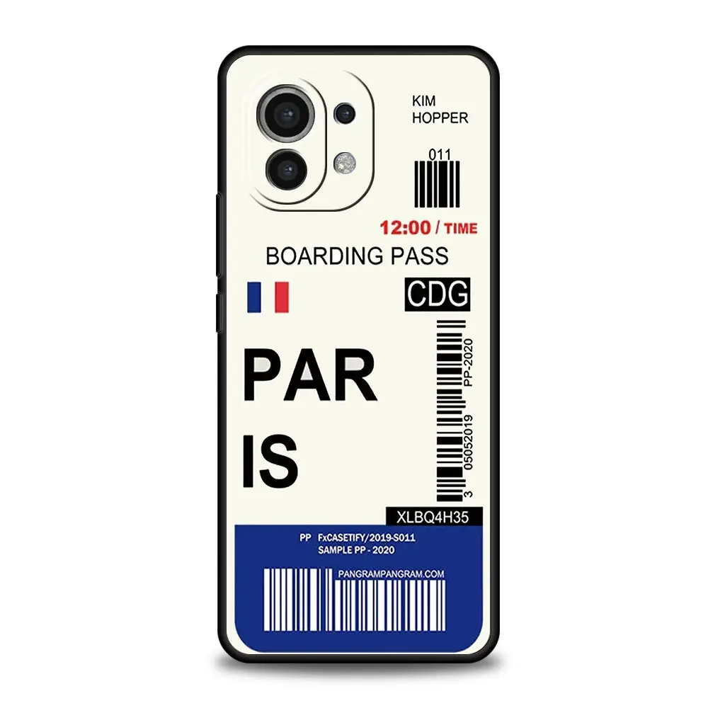 World City Travel Ticket New York Label Phone Case Cover