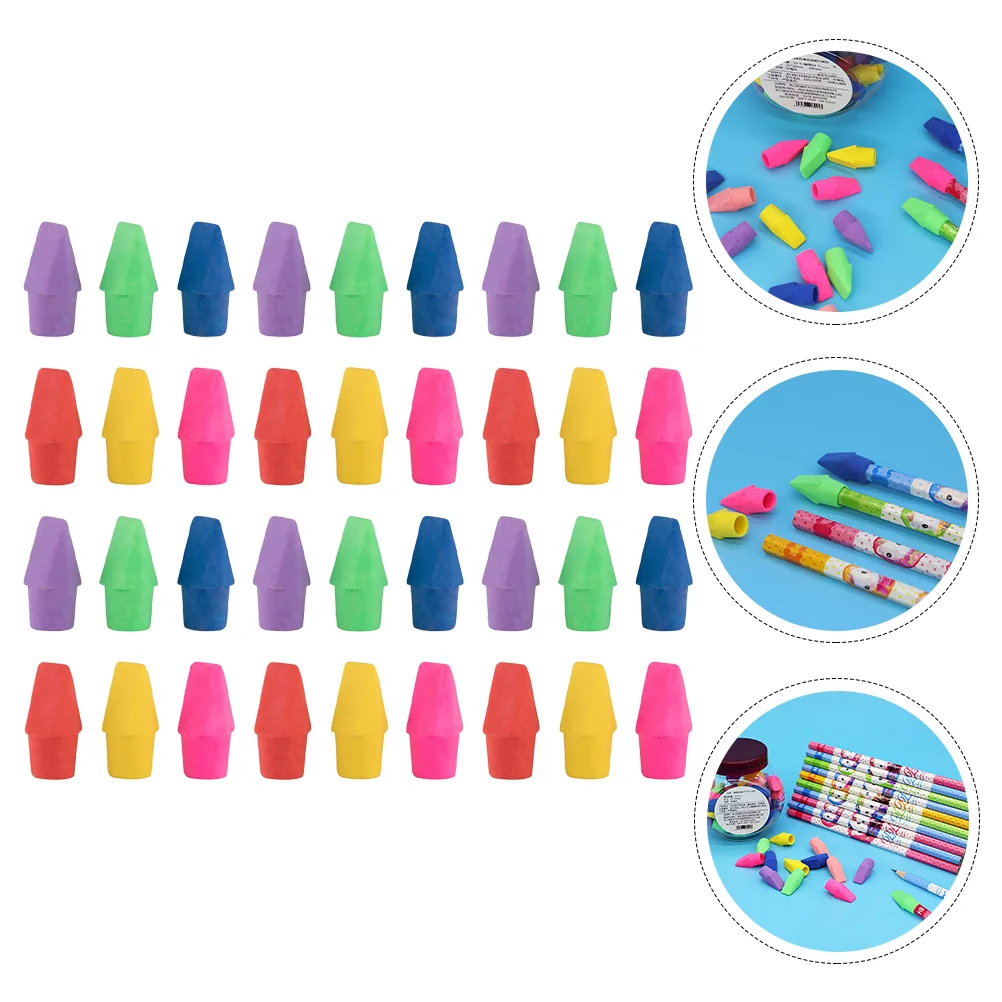 

Erasers Pencil Top Eraser Caps Chisel Shape Pencil Eraser Toppers Student Painting Correction Supplies Stationery