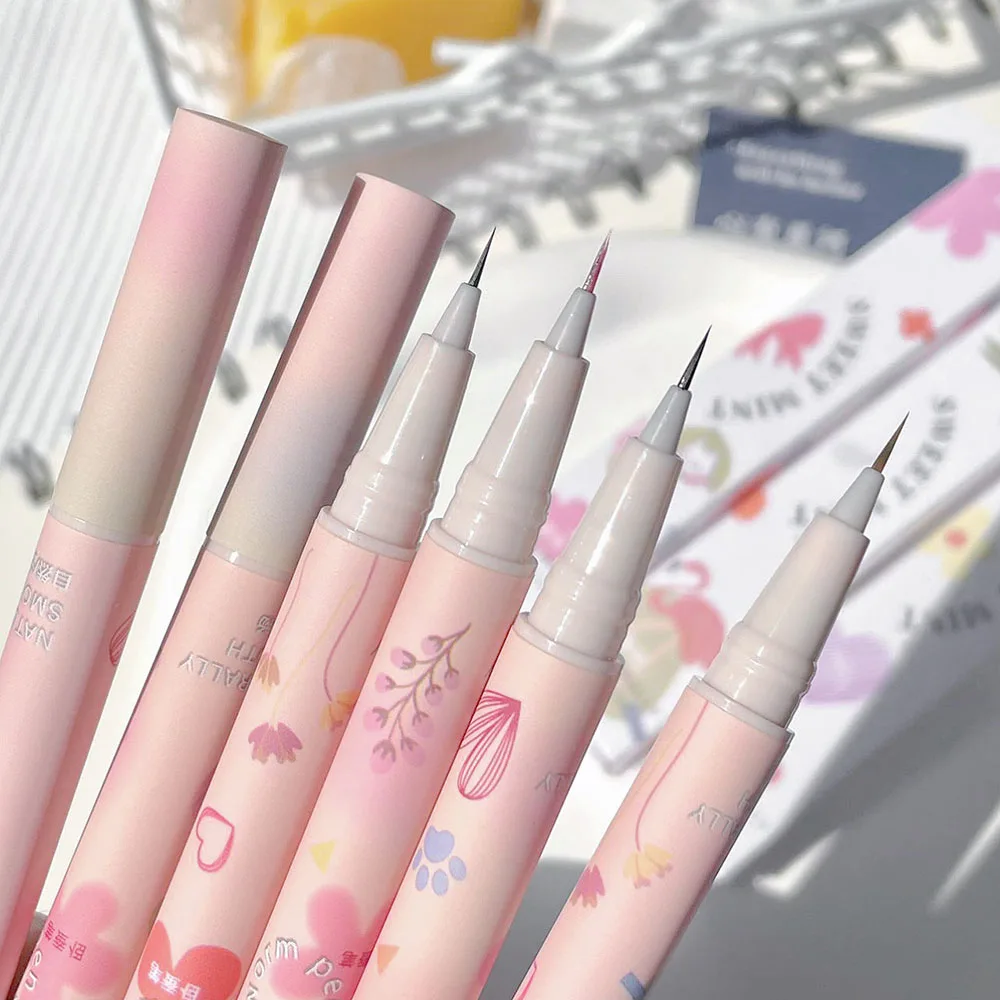 Eyeliner Pencils Eyeliner Pen Liquid Eyeliner Brown Lying Silkworm Waterproof Big Eyes Makeup Smooth Quick-drying Cosmetics Beauty Tools